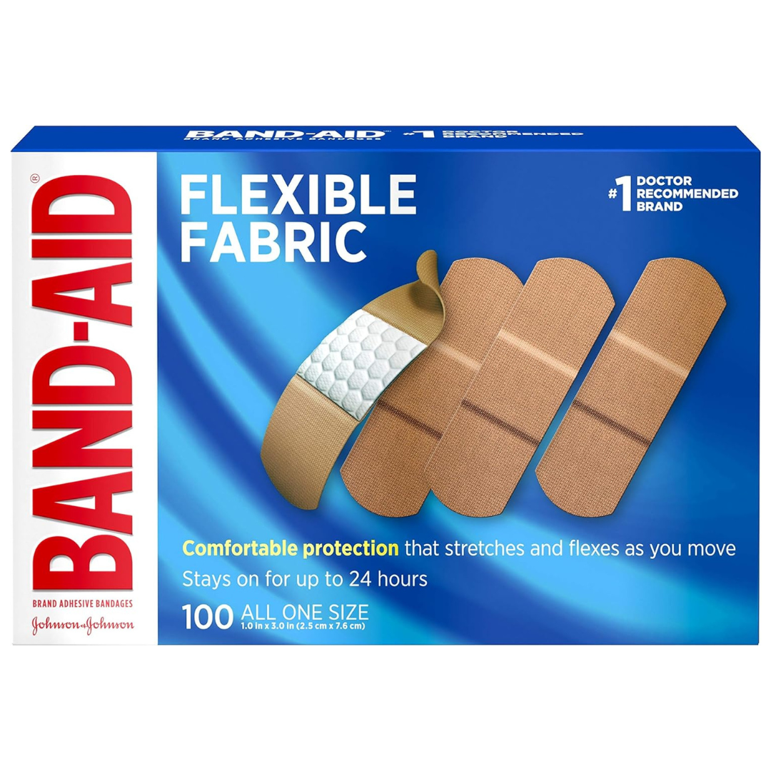 100-Count Band-Aid Flexible Fabric Adhesive Bandages (All One Size)