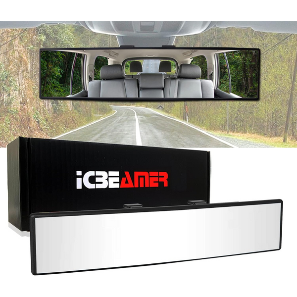 Icbeamer Anti Glare Retractable 9.4" Car Rear View Mirror