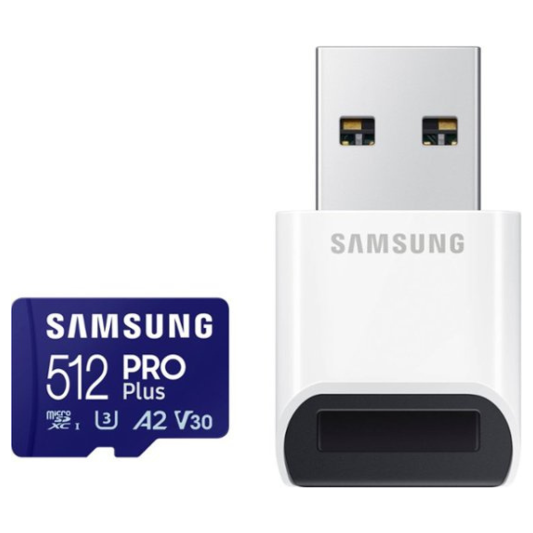 Samsung Pro Plus 512GB MicroSD Memory Card + Reader