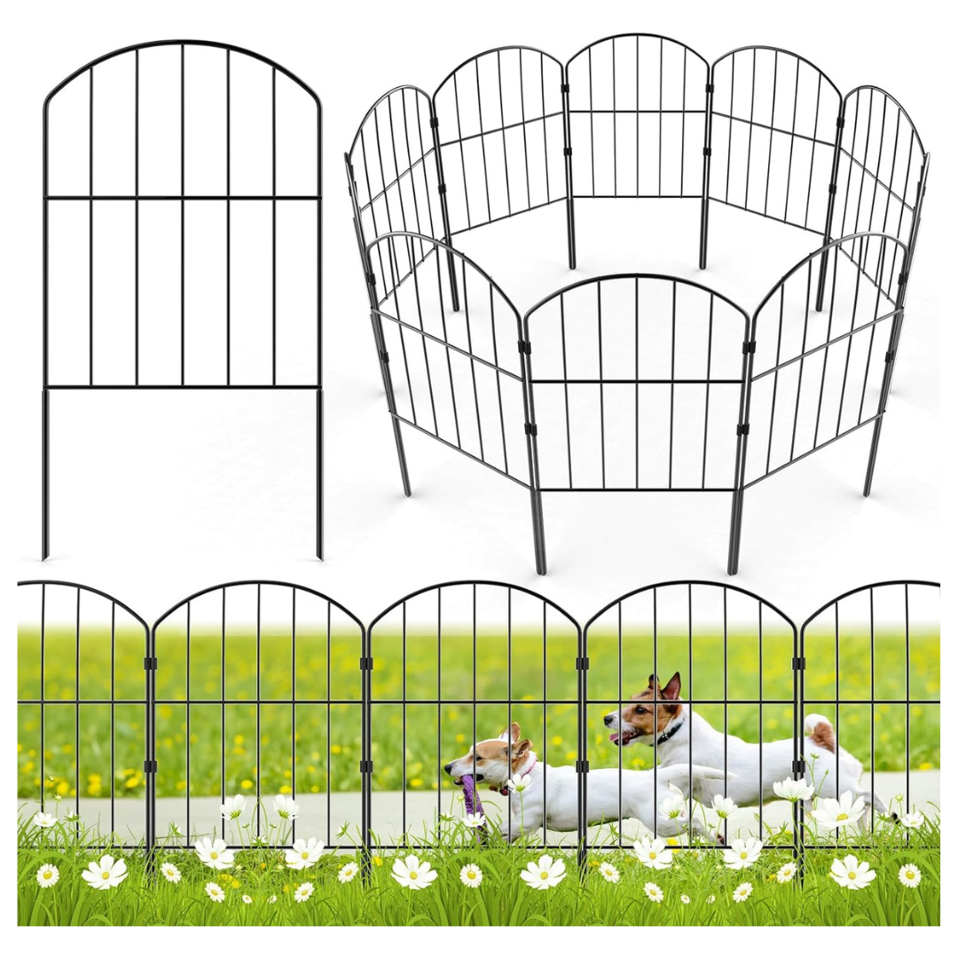 Vancastle Rustproof 19 Panels 20' x 24" Garden Fence