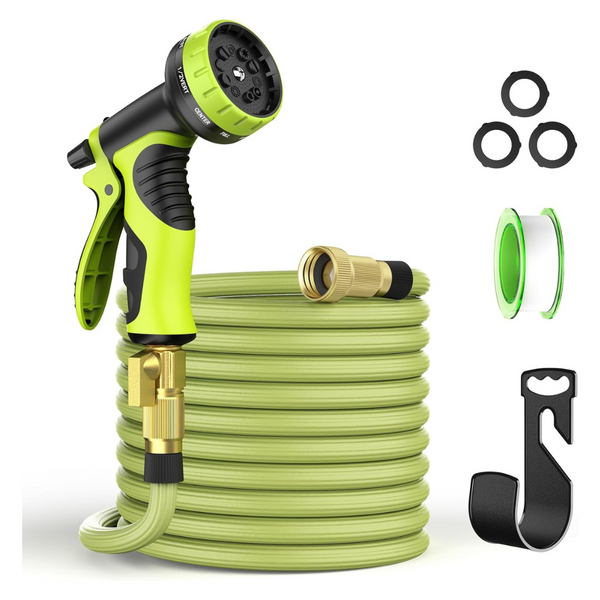 25 feet Expandable Garden Hose with 10 Function Nozzle