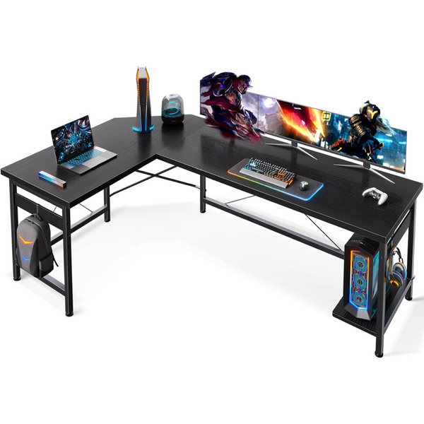 Coleshome 66" L Shaped Gaming Workstation Desk