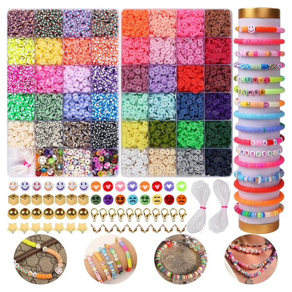 XSEINO 9000 Pcs Clay Beads Bracelet Making Kit