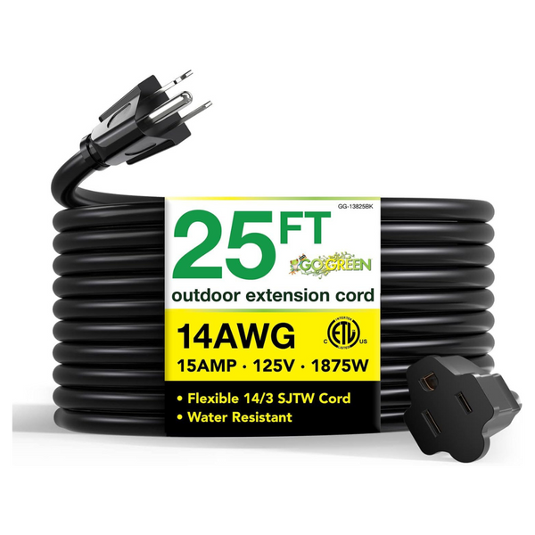 Go Green 25 Ft Outdoor Extension Cord