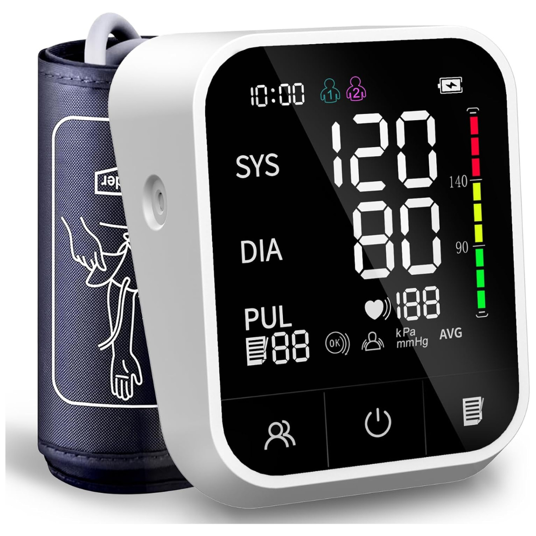 Upper Arm Blood Pressure Monitors With BP Cuff LED