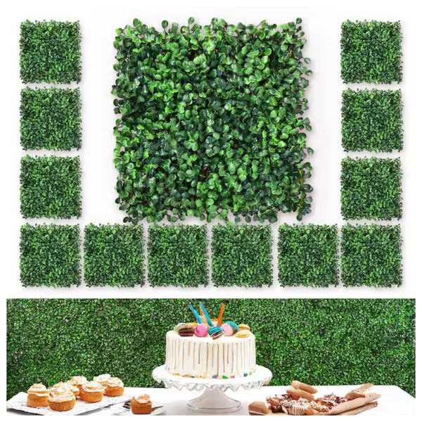 12-Piece Artificial Grass Wall Panels (10" x 10")