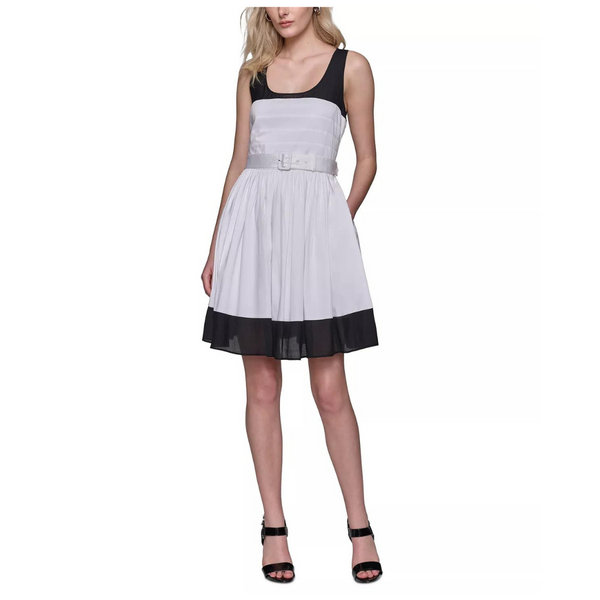 Karl Lagerfeld Paris Women's Square-Neck Belted Dress (Various)