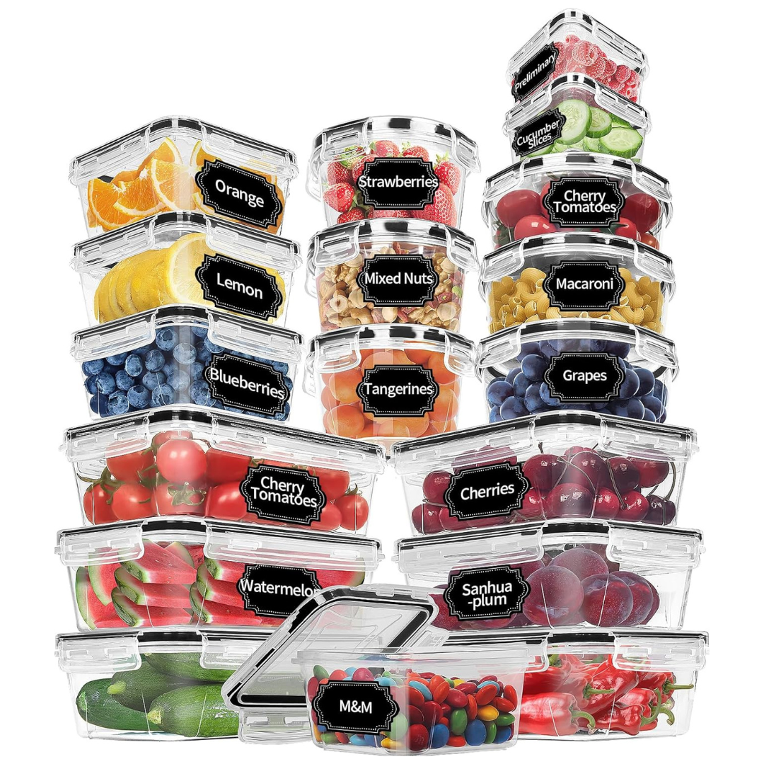 36-Pack BPA-Free Leak Proof Food Storage Containers With Lids