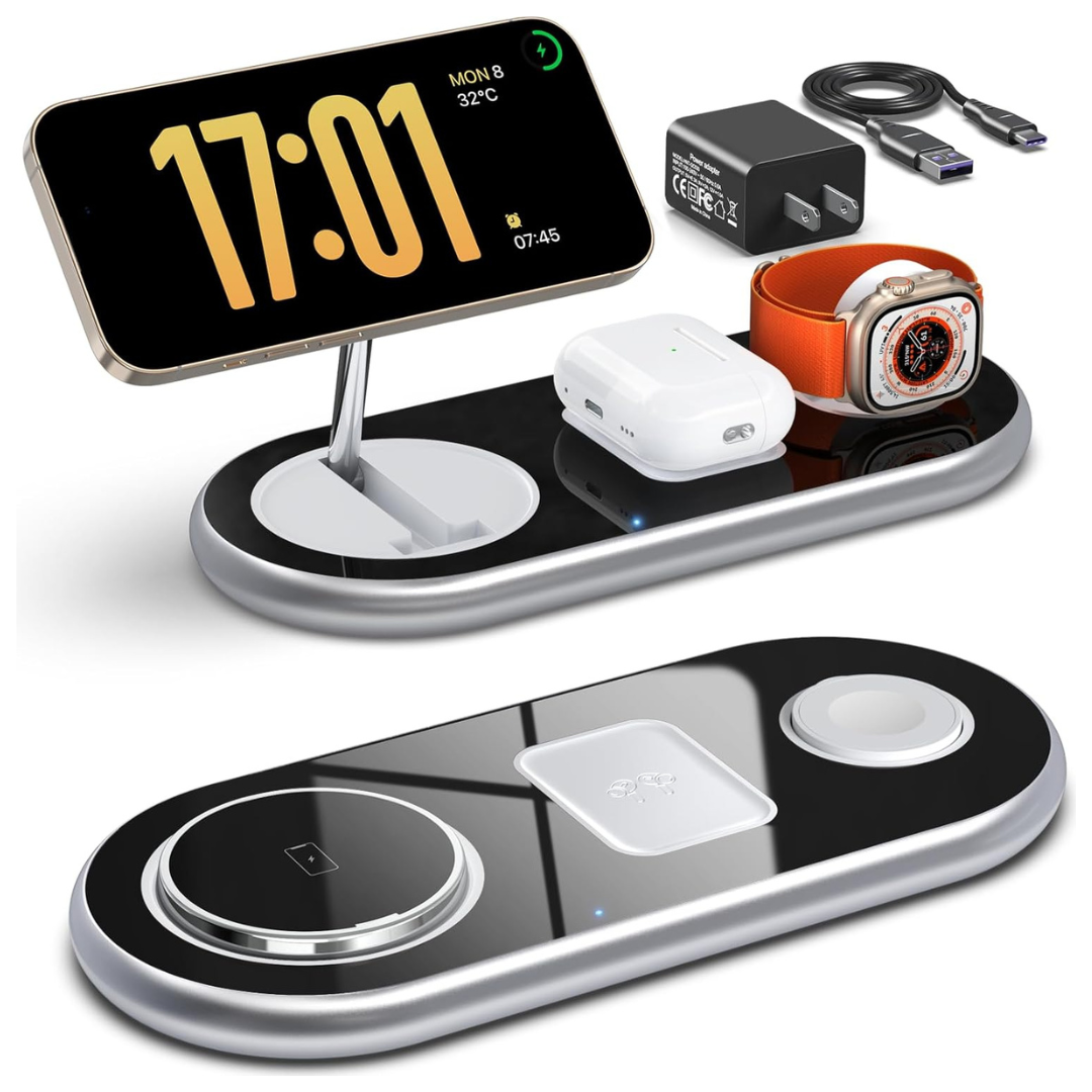 3-In-1 Magnetic Wireless Charging Station For Apple Devices