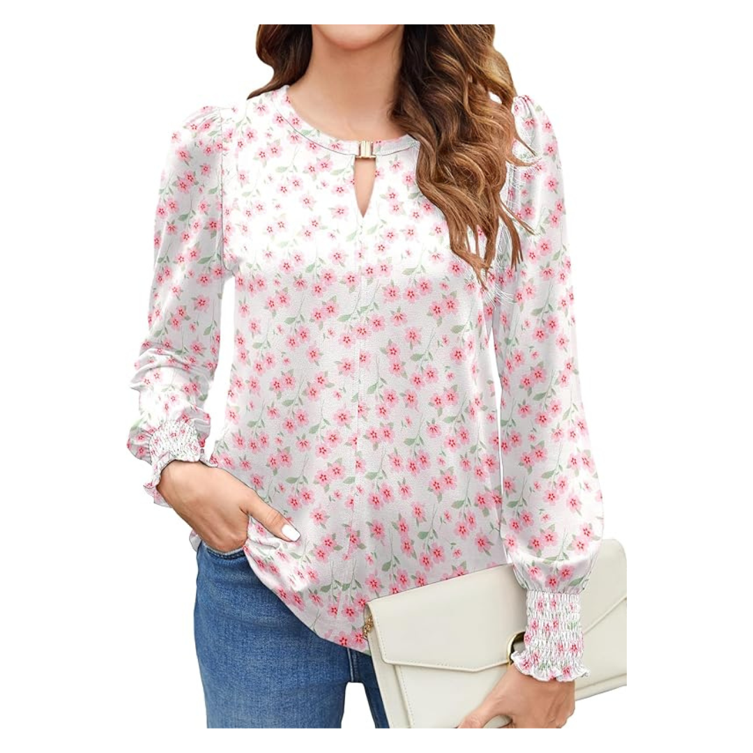 Women's Puff Long Sleeve V Neck Dressy Casual Tops (Various)