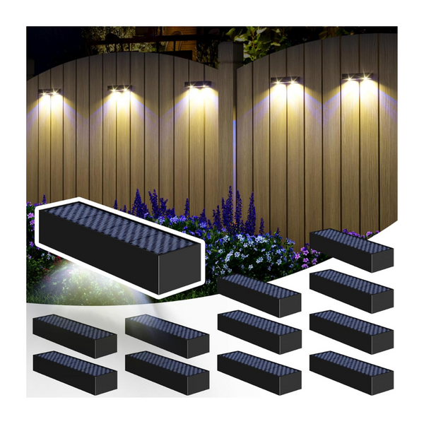 12 Pack Solar Fence Lights