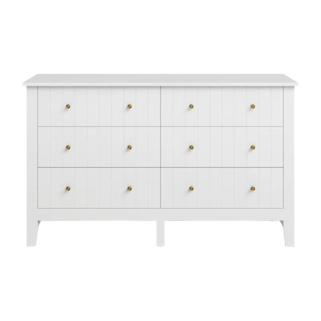 Arcel 6 Drawer Double Dresser For Bedroom (52.36"W)