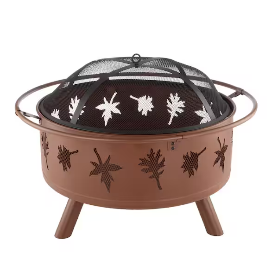 Pure Garden 32" Outdoor Patio Wood Burning Fire Pit