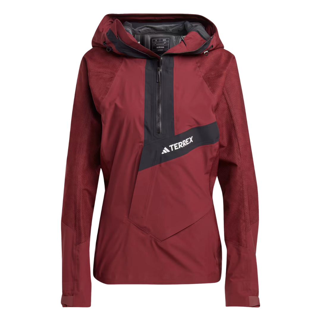 adidas Women's Terrex Techrock Rain.RDY Anorak (Shadow Red)