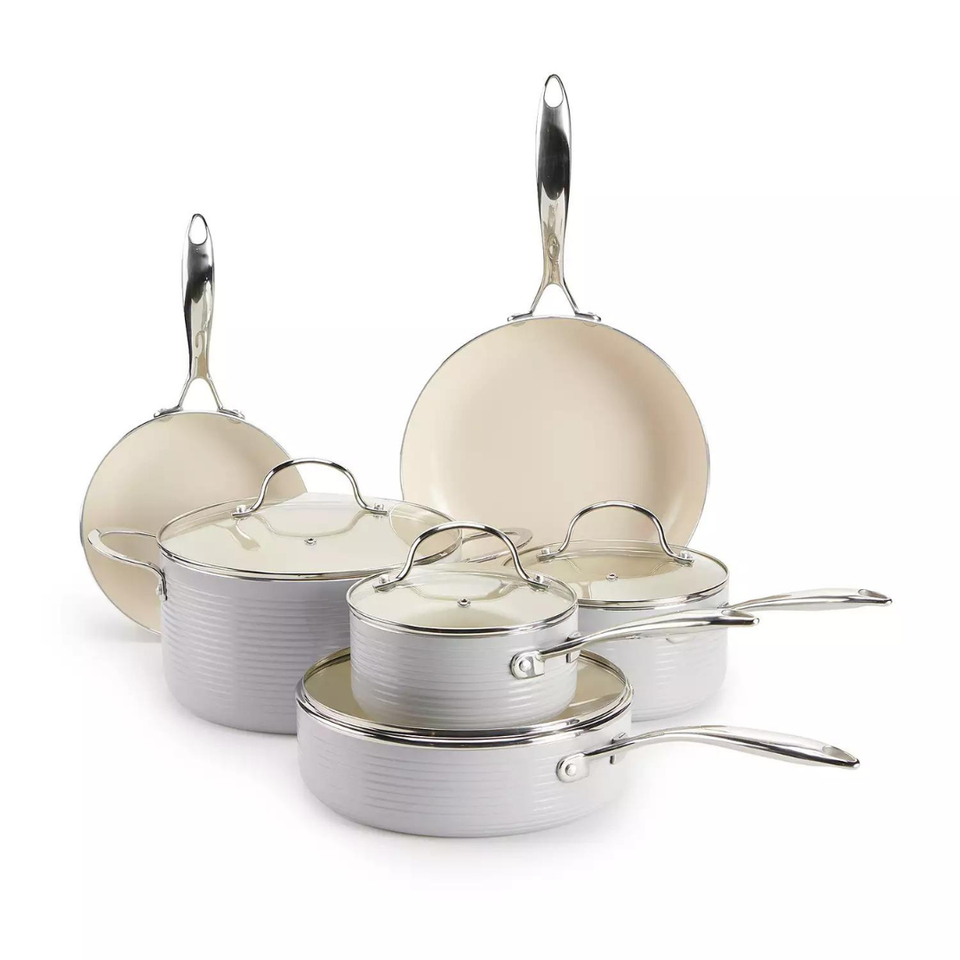 Food Network Farmstead 10-Piece Nonstick Ceramic Cookware Set + $26 Kohls Rewards