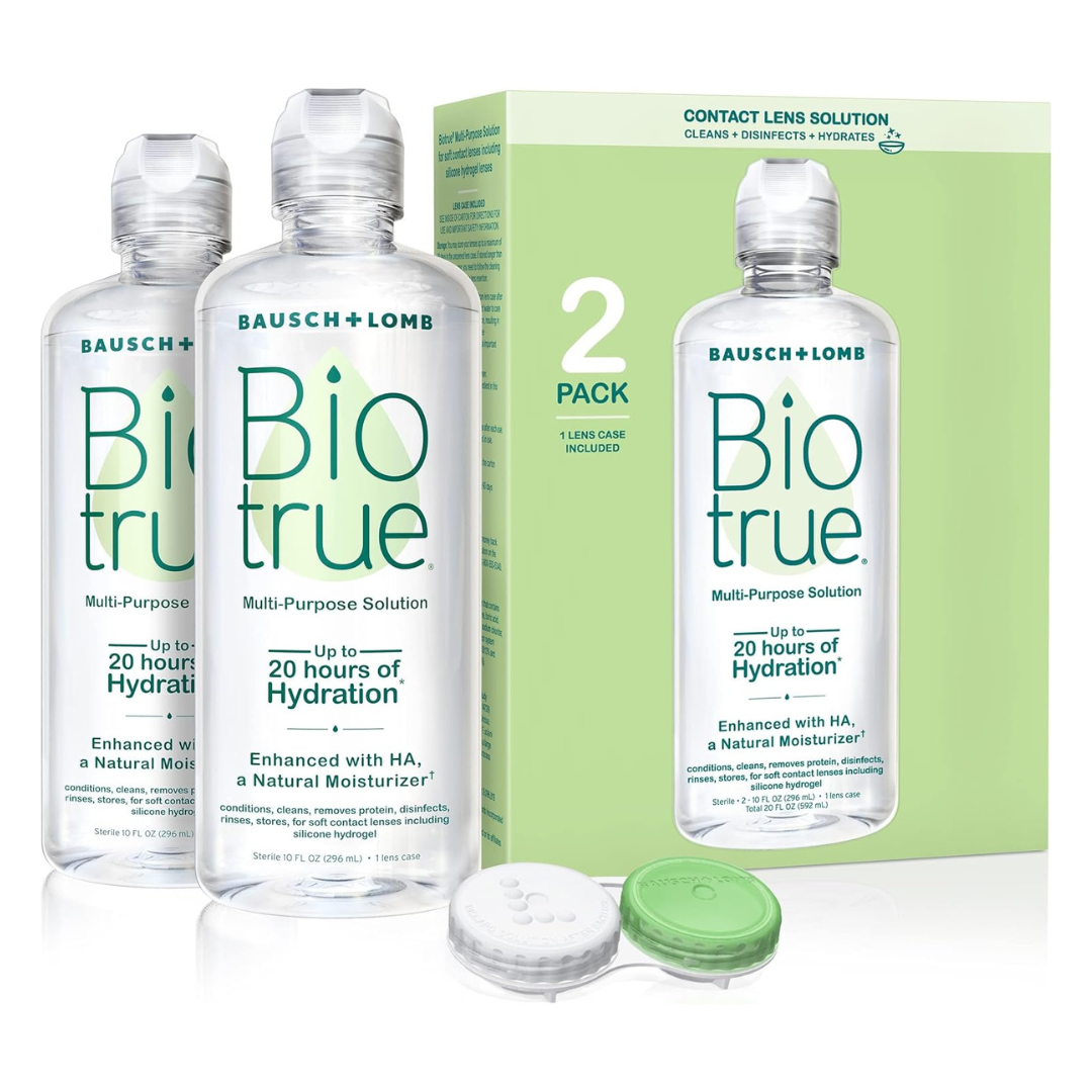 2-Pack Bausch + Lomb Biotrue 10oz Contact Lens Solution W/Case