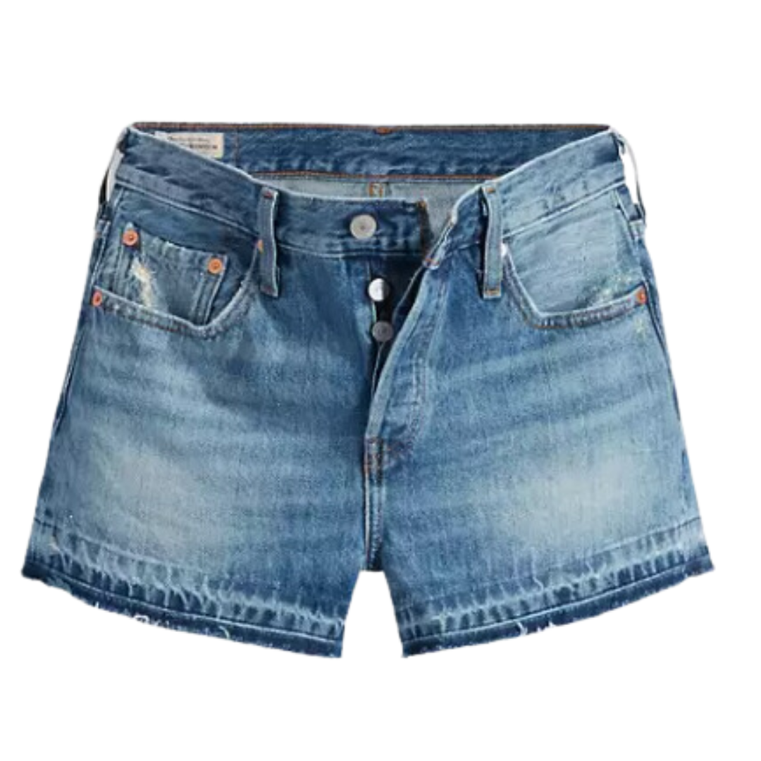 Levi's Women's 501 Original Fit High Rise Denim Shorts (Justin's Girl - Light Wash)