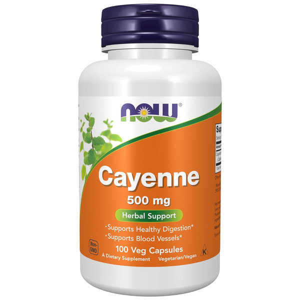 100-Count NOW Supplements Cayenne 500mg Capsules