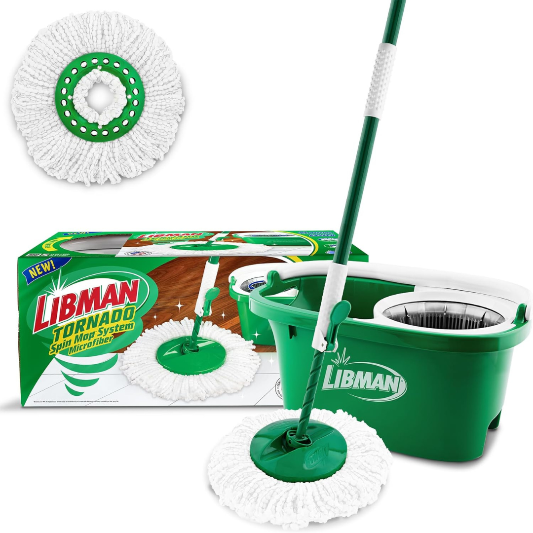 Libman Tornado Spin Mop System Plus 1 Refill Head