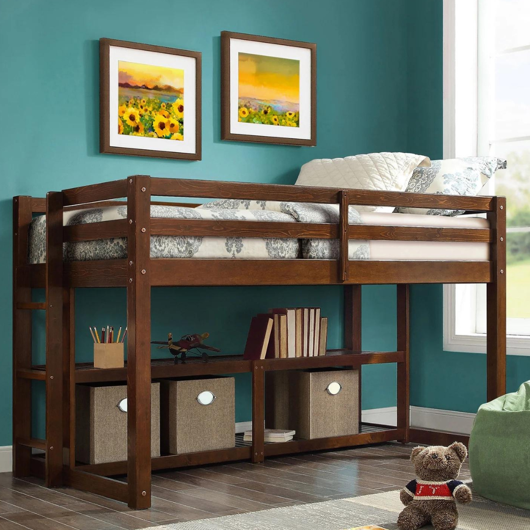 Better Homes and Gardens Greer Twin Loft Storage Bed (Espresso)