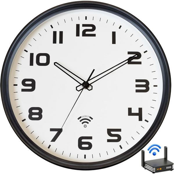 12" Battery Powered Analog Wi-Fi Silent Wall Clock