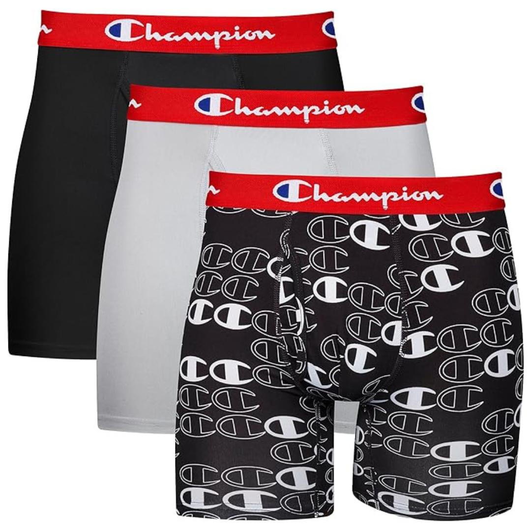 3-Pack Champion Men's Underwear Boxer Briefs