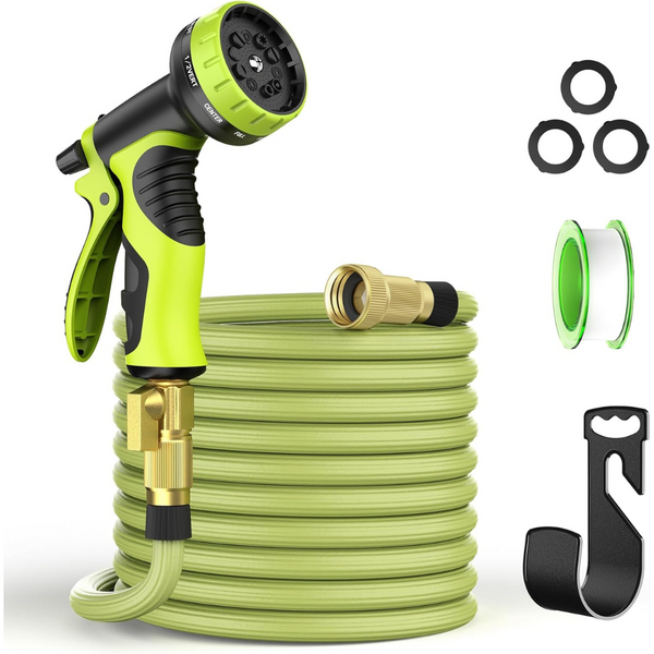 25ft Expandable Garden Hose With 10 Function Nozzle