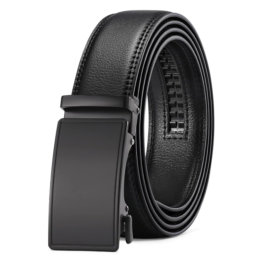 Men's Automatic Ratchet Buckle Slide Belt