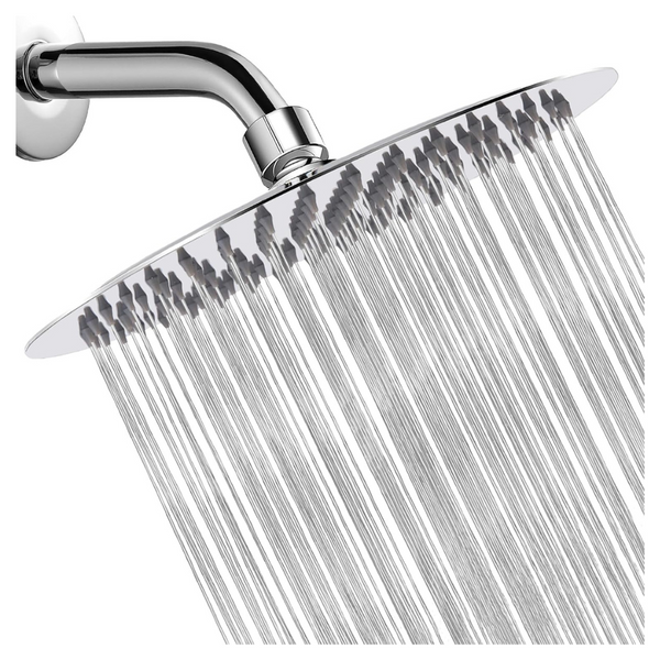 Stainless Steel 10" Rain Shower Head, Chrome Finish