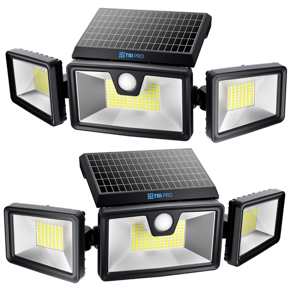 2-Pack Waterproof Security 216 LED Solar Lights With Motion Sensor