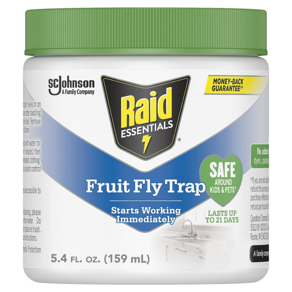 Raid Essentials Fruit Fly Trap For Indoors, Made With Essential Oils