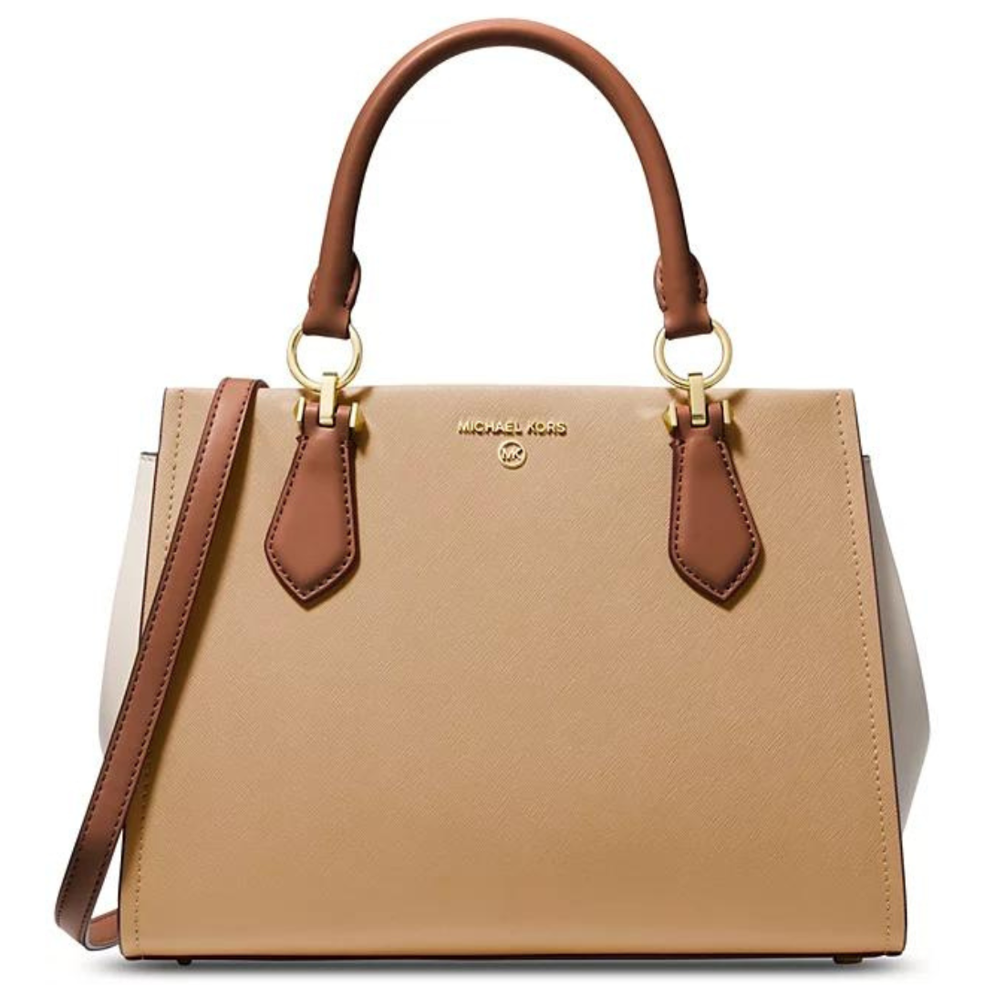 Michael Kors Marilyn Medium Leather Satchel Bag (2 Colors)