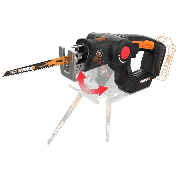 Worx WX550L.9 20V Power Share Axis Cordless Reciprocating & Jig Saw