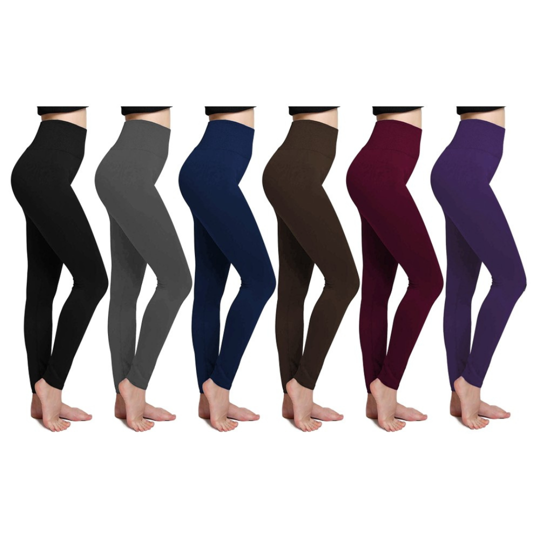 6-Pack Women's Fleece-Lined Leggings