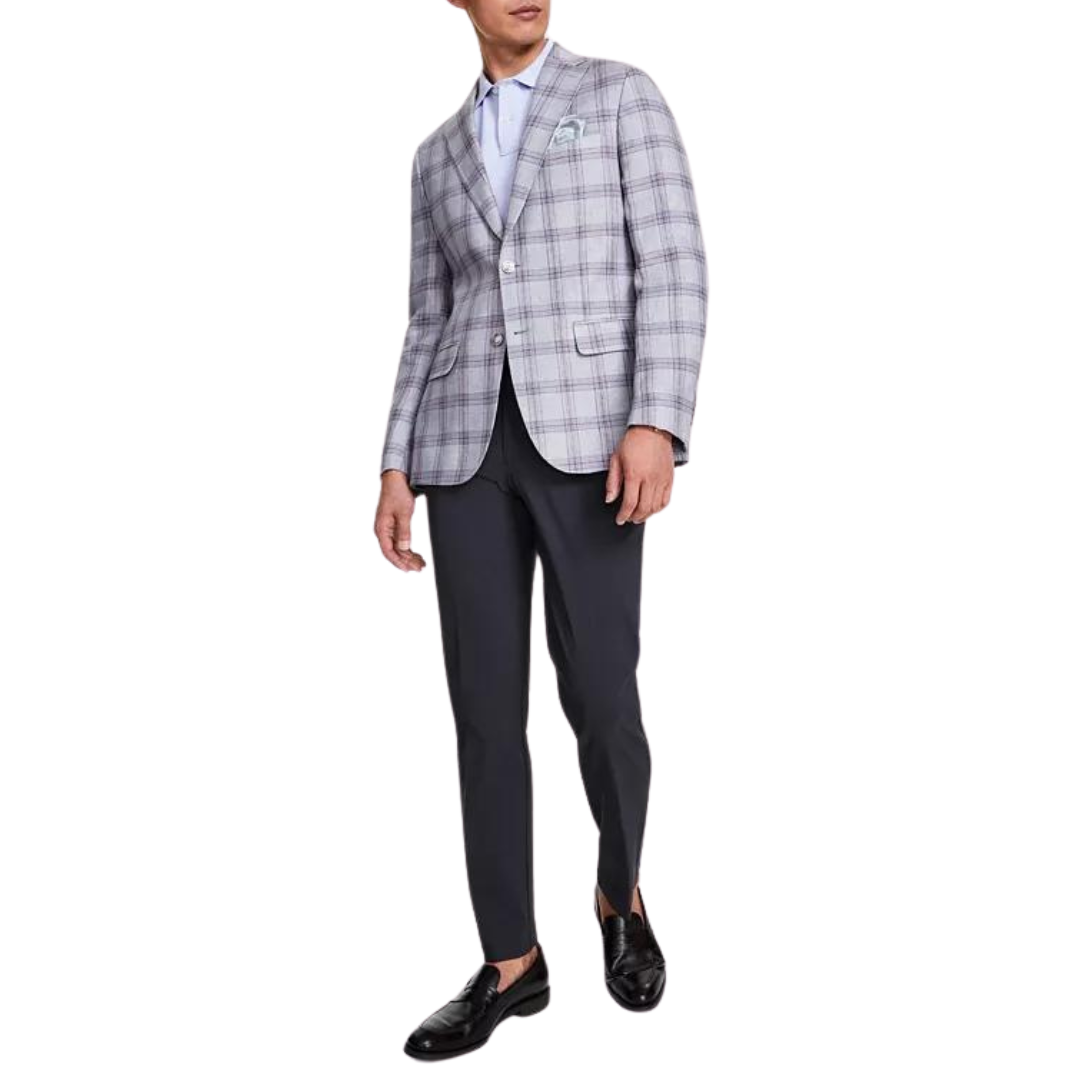 Tallia Men's Slim-Fit Plaid Linen Sport Coat