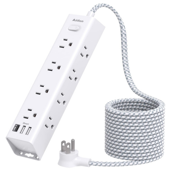 Surge Protector Power Strip W/ 10-Feet Extension Cord, 12 AC Outlets & 3 USB Ports