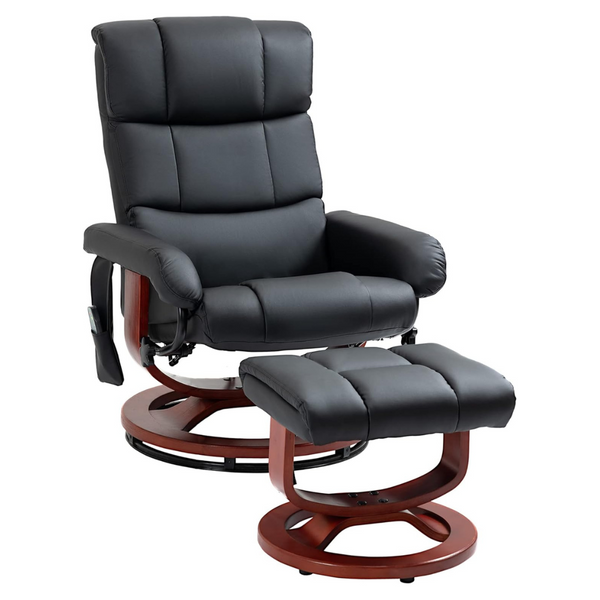 Homcom Massage Recliner Chair With Ottoman