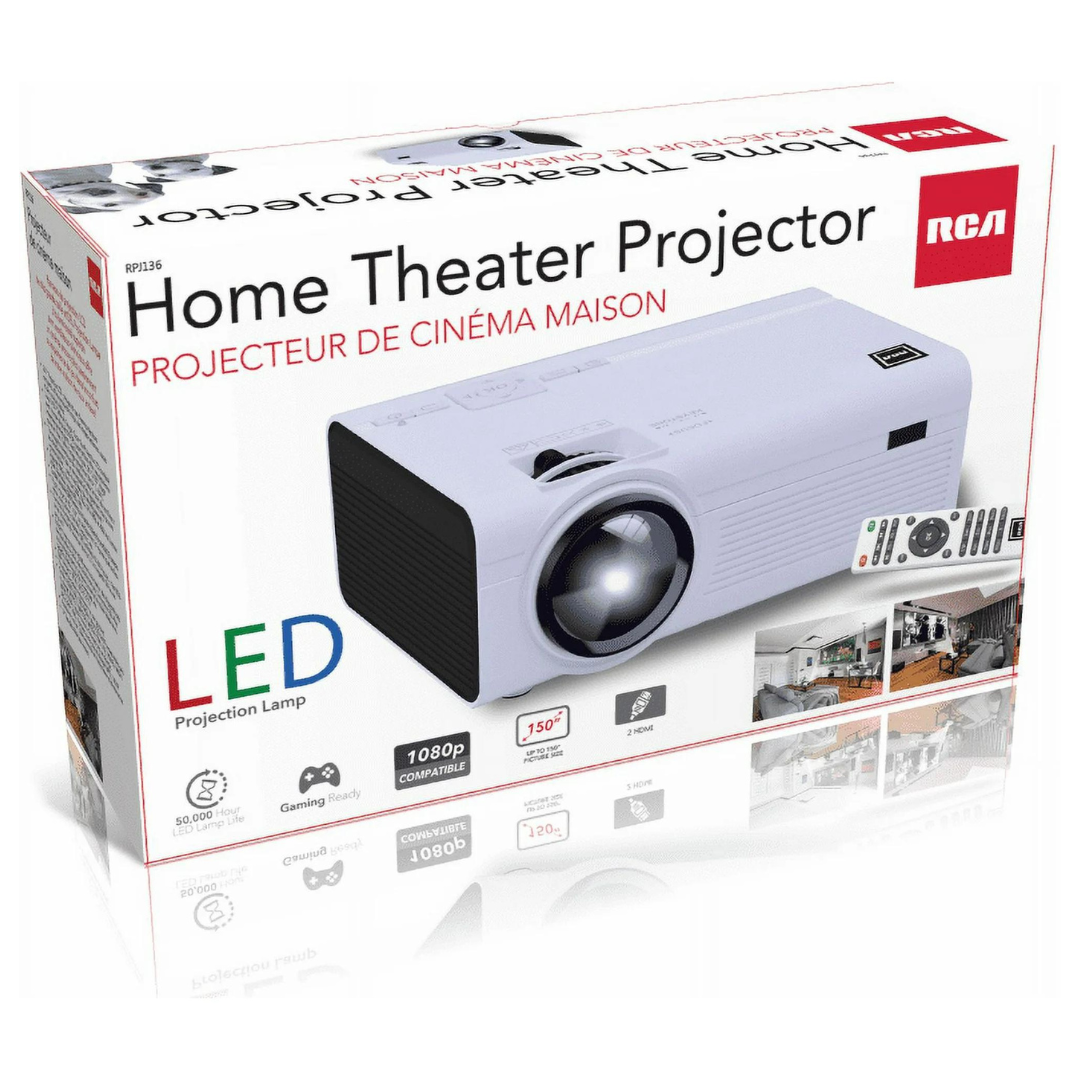 RCA RPJ136 480p LCD Home Theater Projector (White)