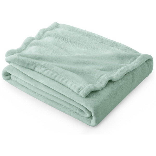 Bedsure 300GSM Soft Sage Green Fleece Blanket Throw Blanket (50" x 60")