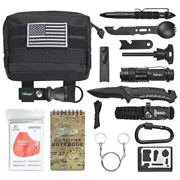 16-Piece Tianers Emergency Survival Tool Kit