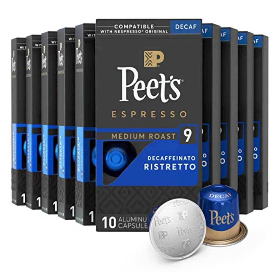 100-Count Peet's Coffee Dark Roast Decaf Espresso Coffee Pods (Decaf Ristretto)