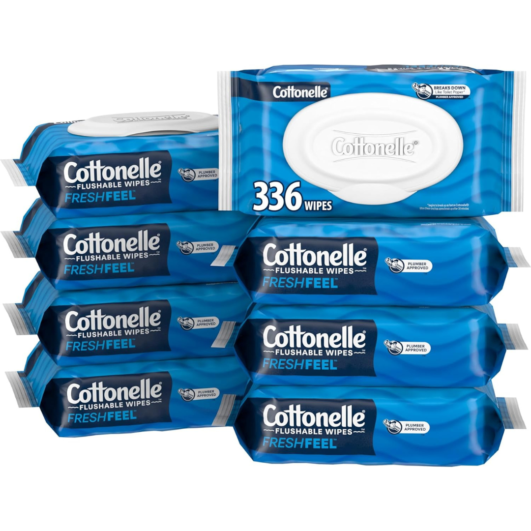 336-Count Cottonelle FreshCare Flushable Wet Wipes For Adults