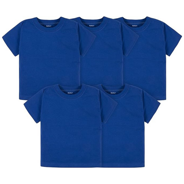 Gerber Baby Toddler 5-Pack Solid Short Sleeve T-Shirts