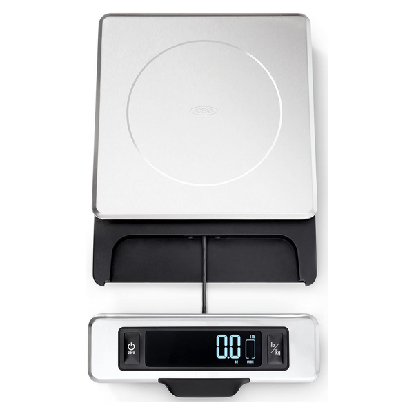 OXO Good Grips 11-Pound Stainless Steel Food Scale With Pull-Out Display