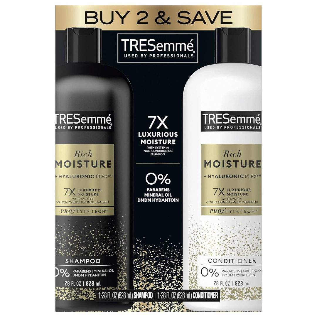 2-Pack 28-Oz TRESemme Rich Moisture Shampoo & Conditioner