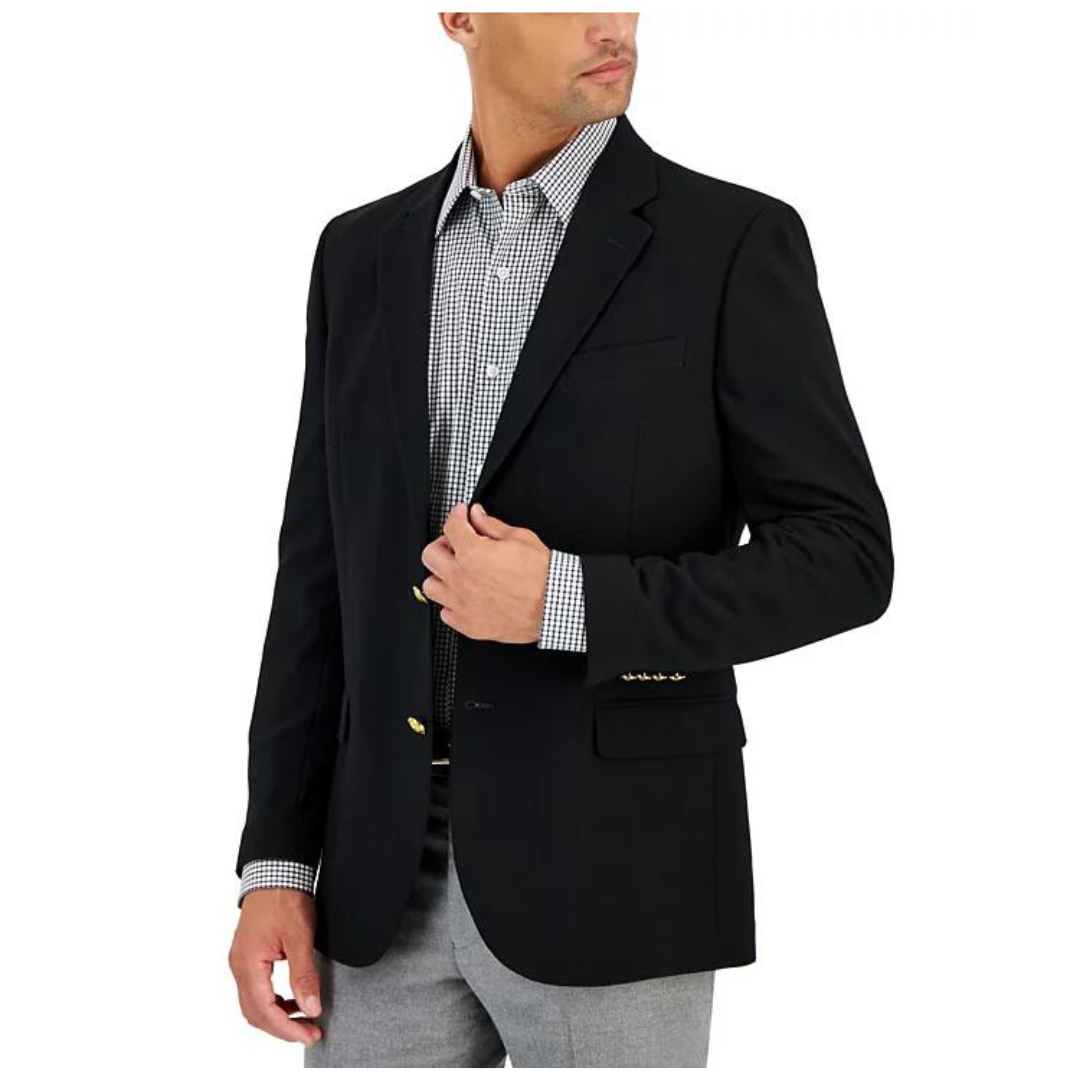 Nautica Men's Modern-Fit Active Stretch Solid Blazer