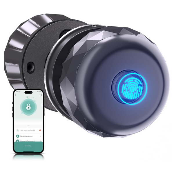 Loctian 3-In-1 Fingerprint Smart Keyless Door Knob With APP Control