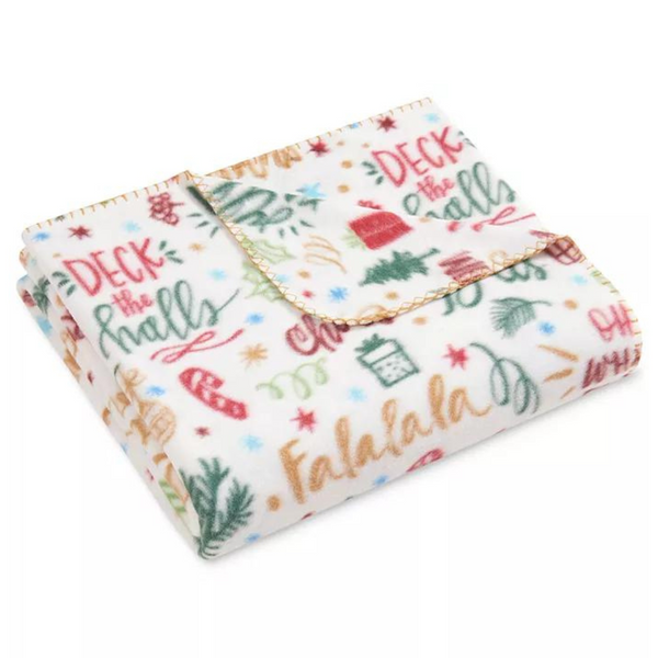 Birch Trail Holiday Printed Fleece Throw (50" x 60")