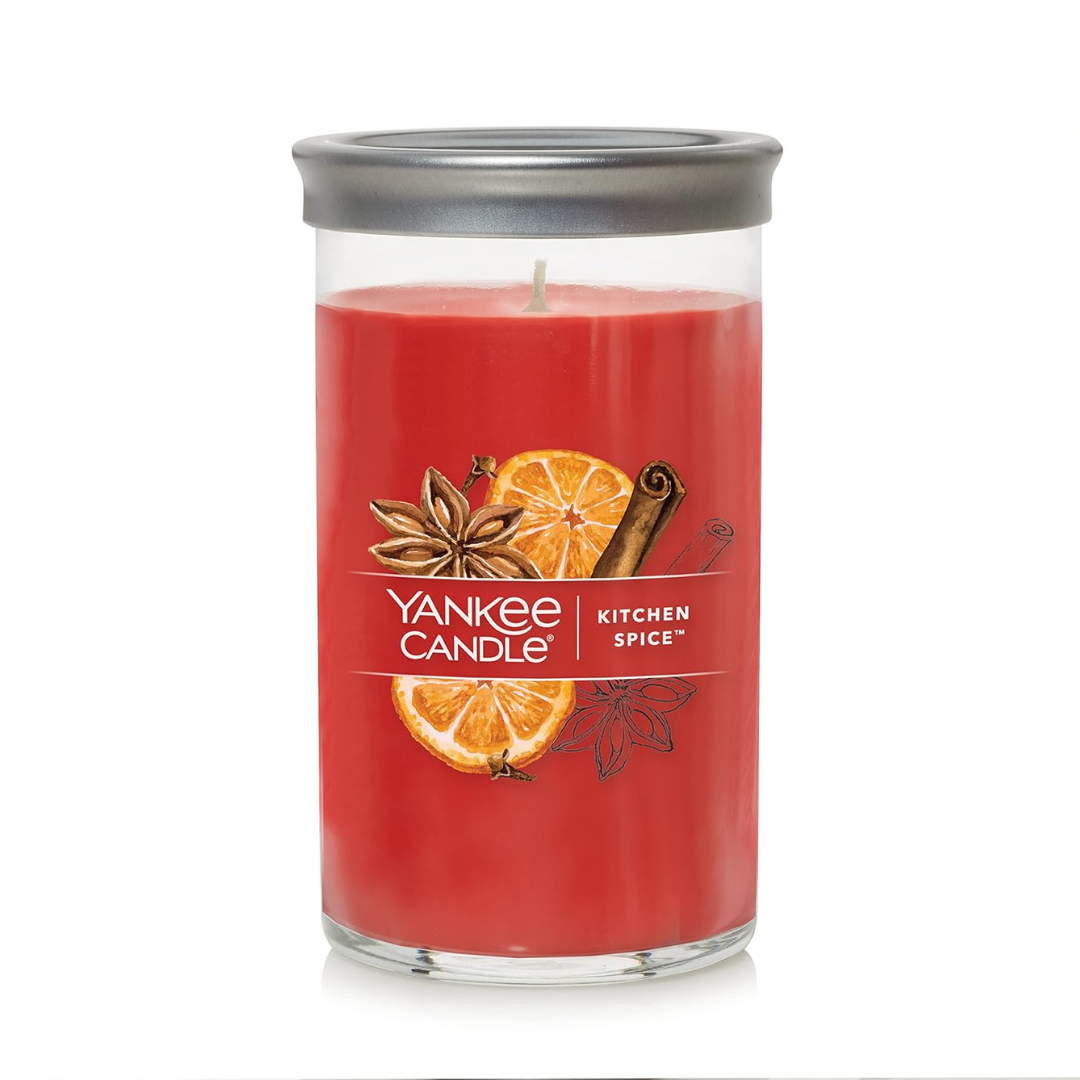 Yankee Candle Kitchen Spice Signature Medium Pillar Candle, 14.25 Oz