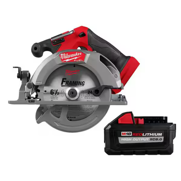 Milwaukee 18V Brushless Cordless 6-1/2" Circular Saw W/ XC 8.0 Ah Battery